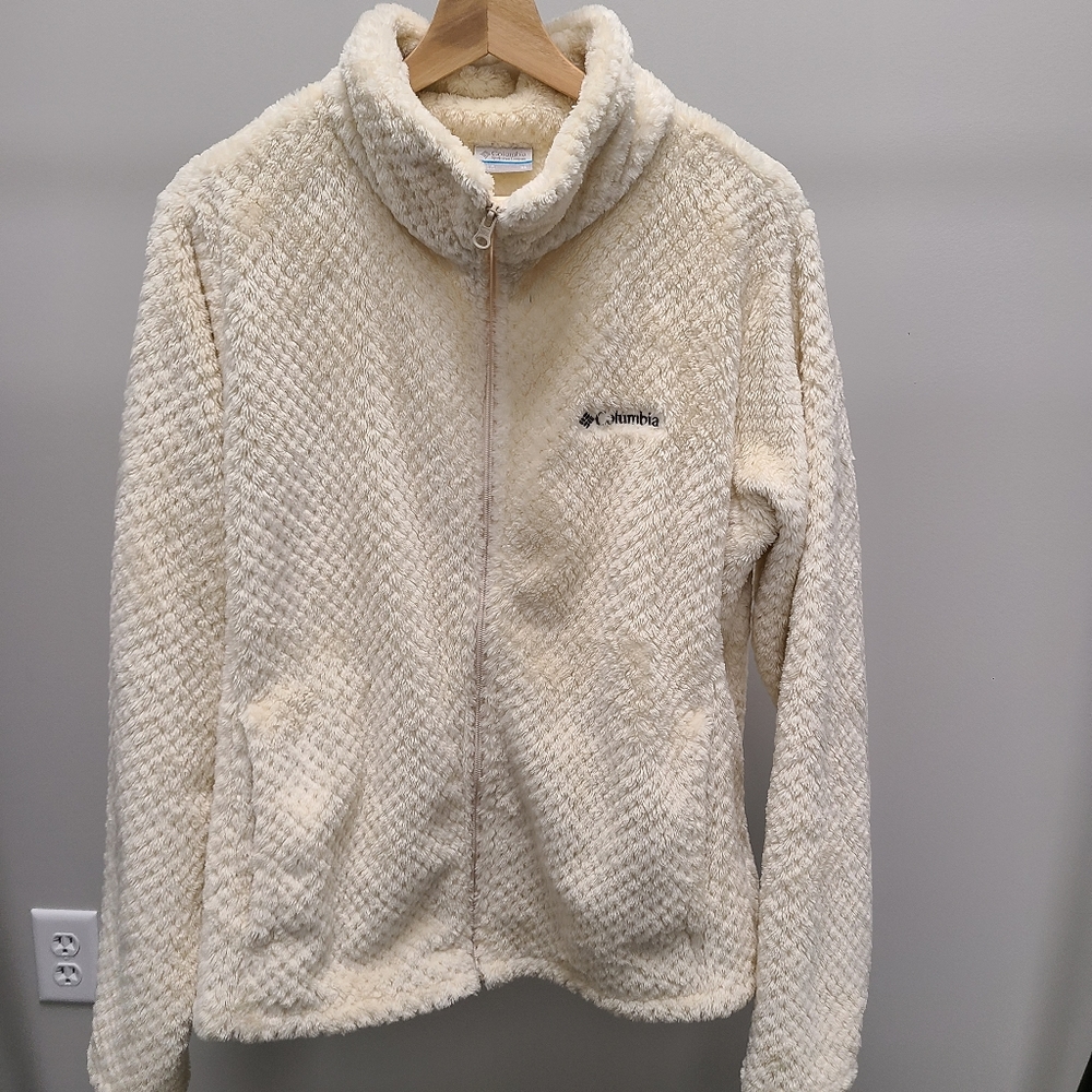 COLUMBIA ZIP UP FLEECE SWEATER